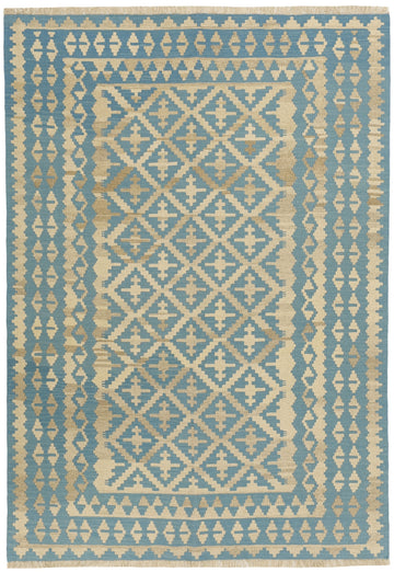 MY-RUG Teppich "Kelim" Rauten-& Diamantmuster, Handgewebt