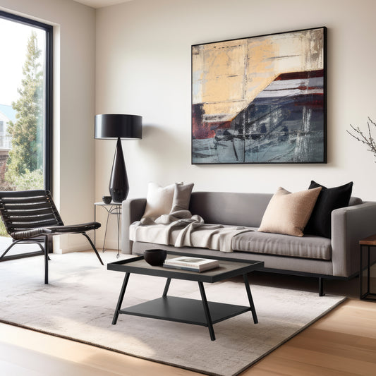Couchtisch Hera Quadro, 70x70x39cm Altholz-Optik