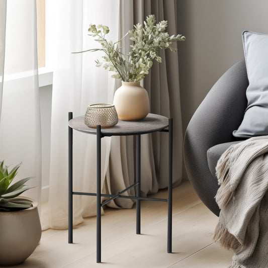 Beistelltisch Artemis 43x43x53cm, in moderner heller Eichenoptik