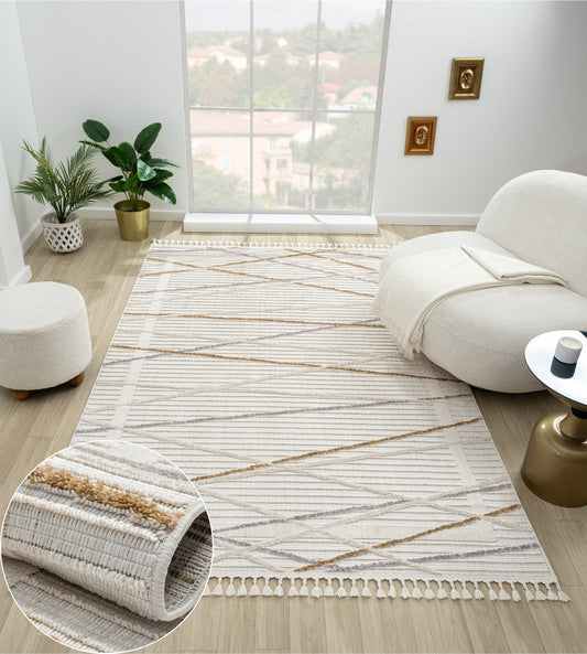 MY-RUG Teppich "Lina", im Hoch-Tief-Design