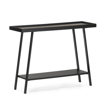 Konsolentisch Hera, 100x32x75cm in moderner Altholz-Optik