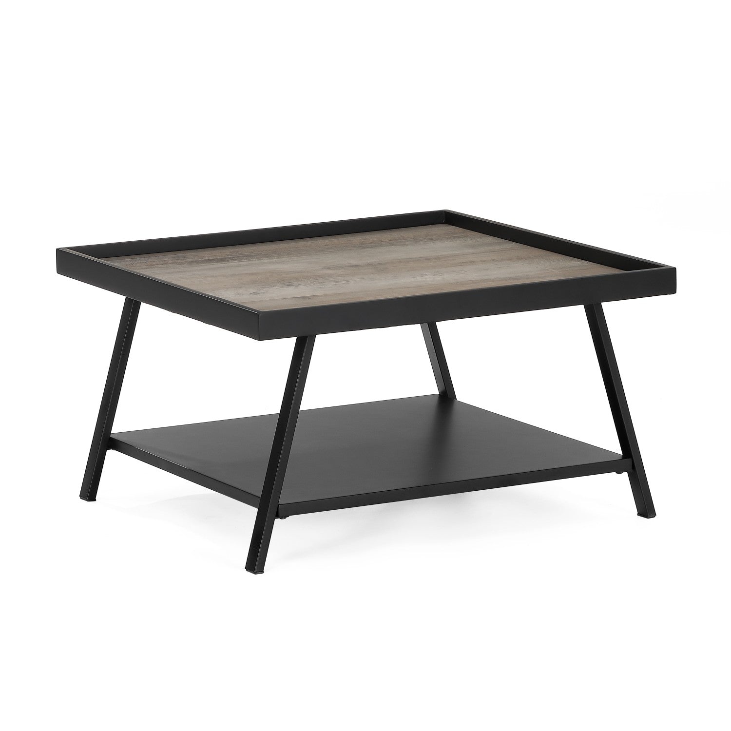 Couchtisch Hera Quadro, 70x70x39cm Altholz-Optik