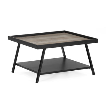 Couchtisch Hera Quadro, 70x70x39cm Altholz-Optik