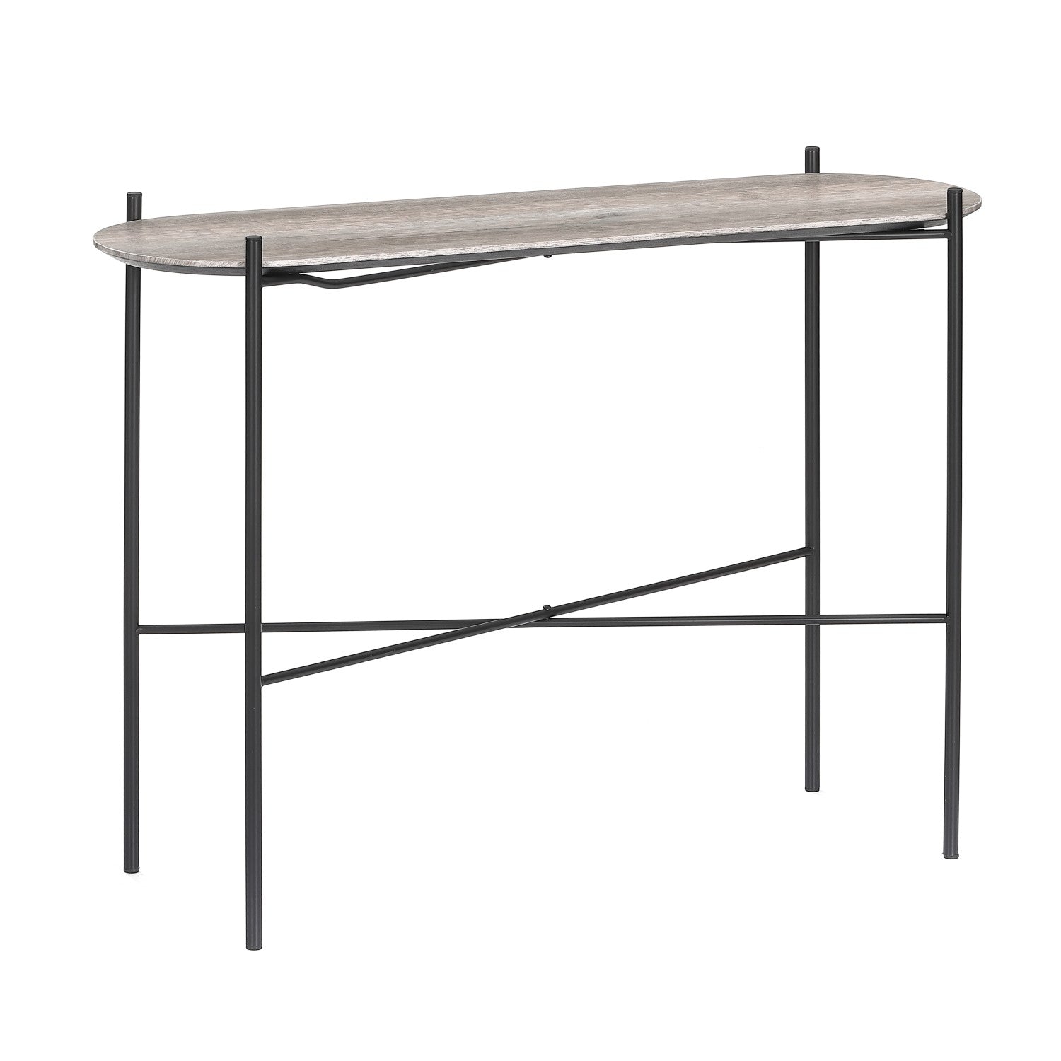 Konsolentisch Artemis 100x31x70cm, mit weißer Eichendekorplatte