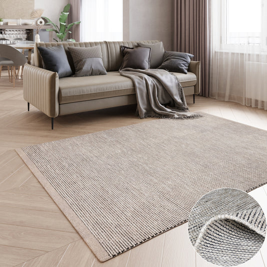 MY-RUG Wollteppich "Roshni" handgewebt Naturprodukt