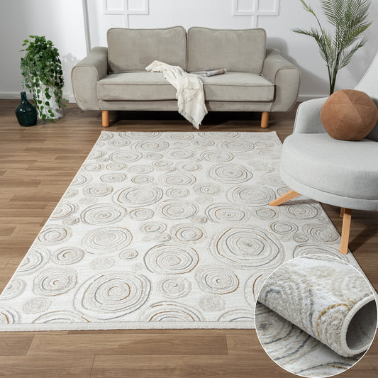 MY-RUG "Bella", flachgewebter Teppich mit Kreis-Design