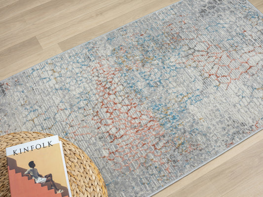 MY-RUG "Leikny" verspielter flachgewebter Teppich