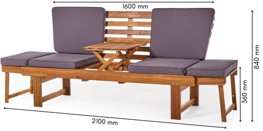 Gartenbank "Monte" massives Akazienholz