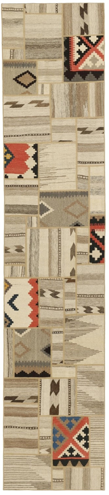 MY-RUG Teppich "Modern Patchwork " Geometrische Muster, Handgeknüpft