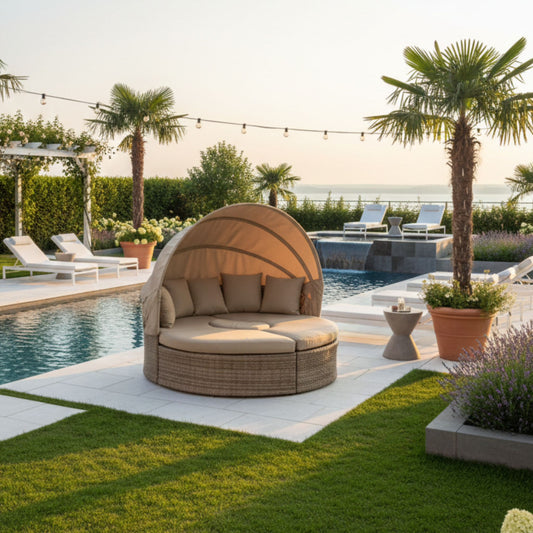 Garten-Sonneninsel "Sol" zusammenschiebbar für gemütliche Stunden