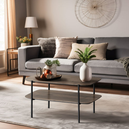 Couchtisch Alexandros 70x42x38cm, Piniendekor